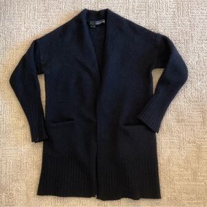 🖤💕 360 Cashmere 100% Cashmere Black Open Cardigan XS Minimalist Old Money EUC